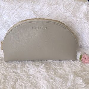 NEW Fawn Design LARGE cosmetic bag in GRAY